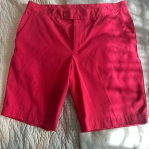 J.Lindeberg Men's Vivid Red Athletic Shorts